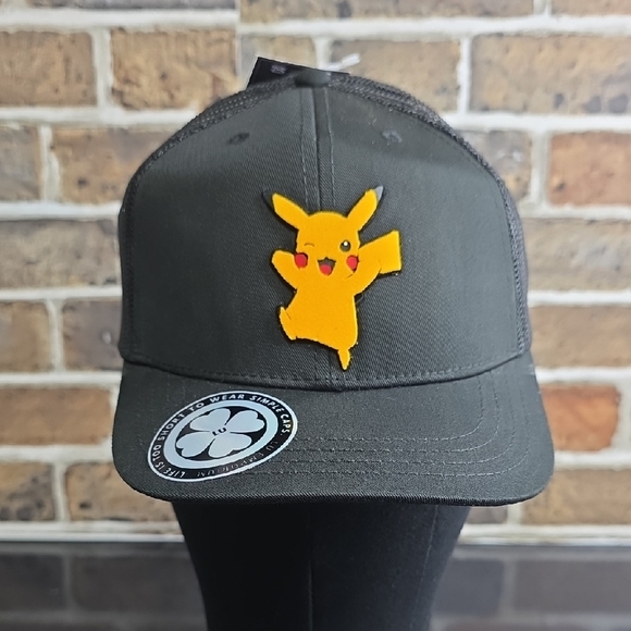Other - Black Cap with Pikachu Patch